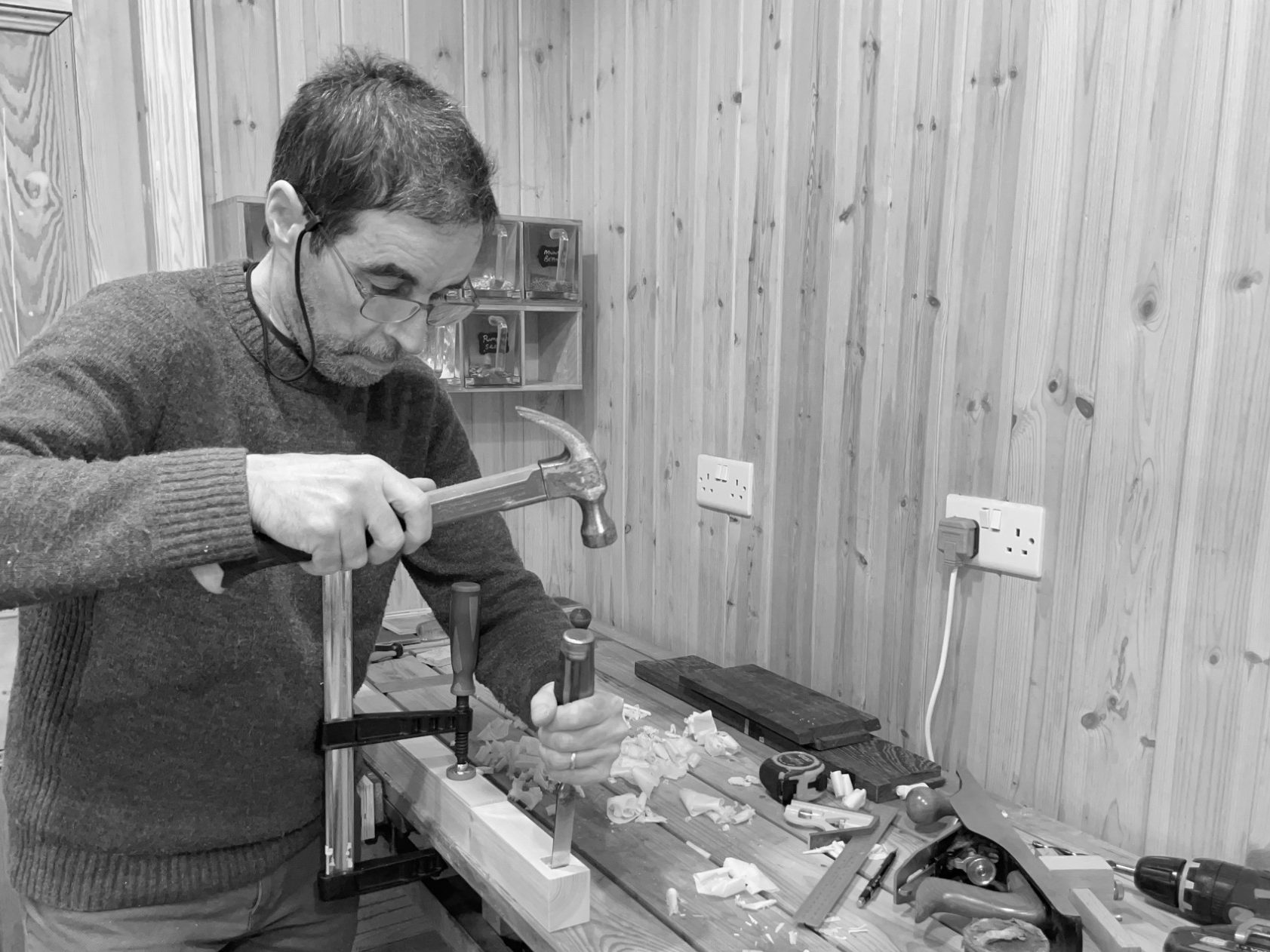 Cutting mortices with hand tools